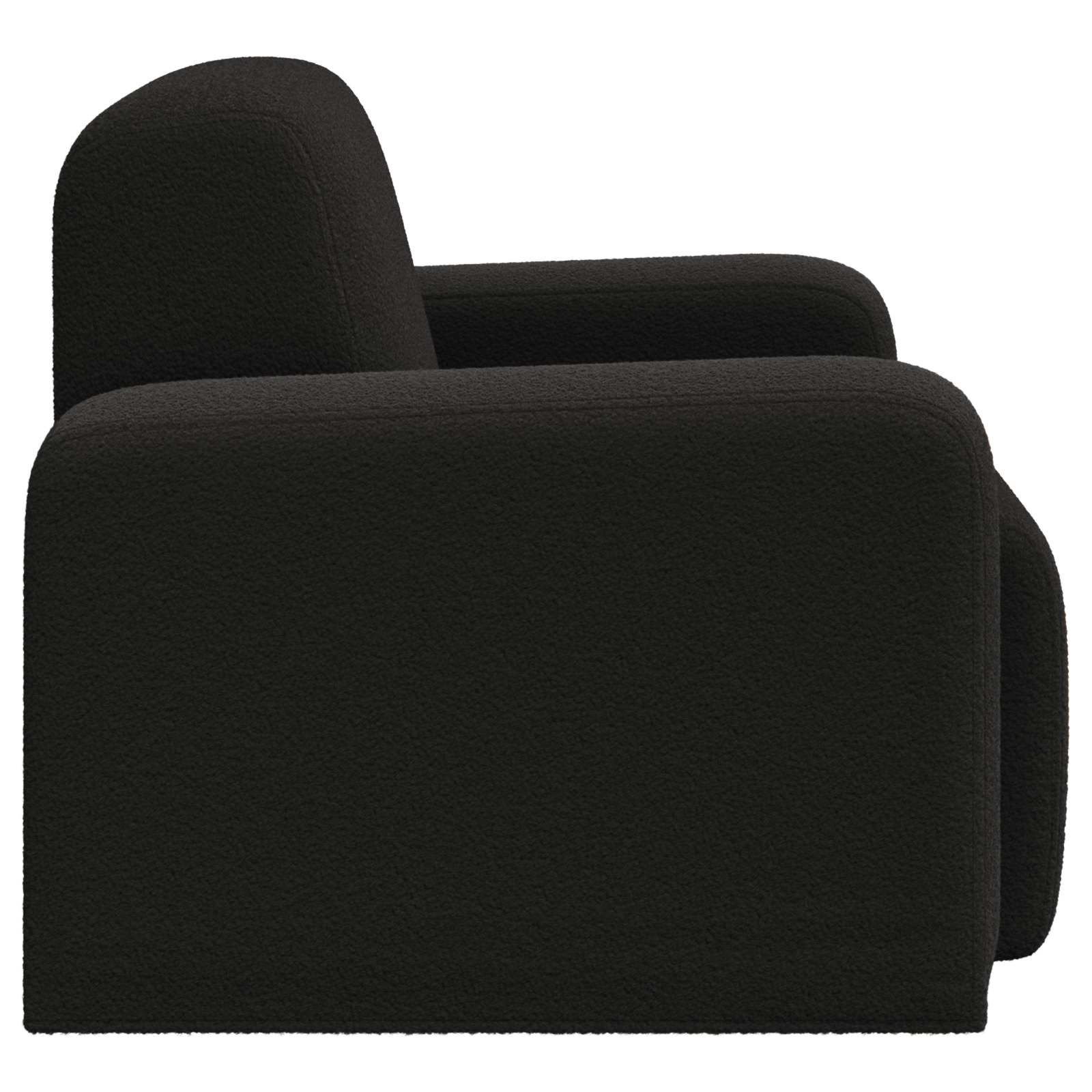 vidaXL Fotel Czarny Bouclé