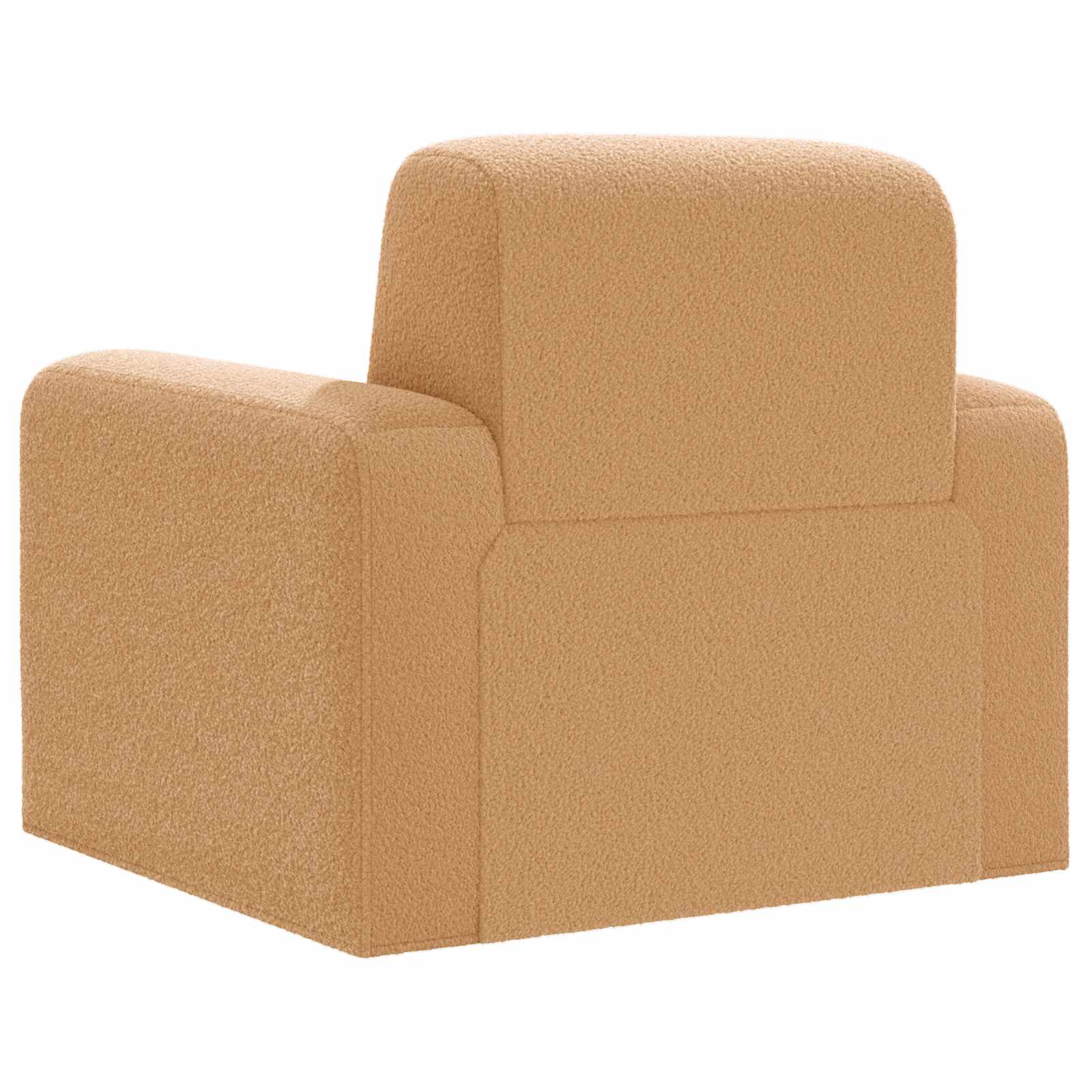 vidaXL Fotel Beżowy Bouclé