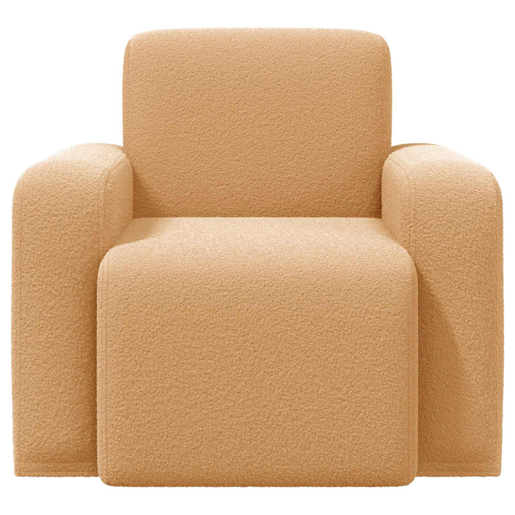 vidaXL Fotel Beżowy Bouclé