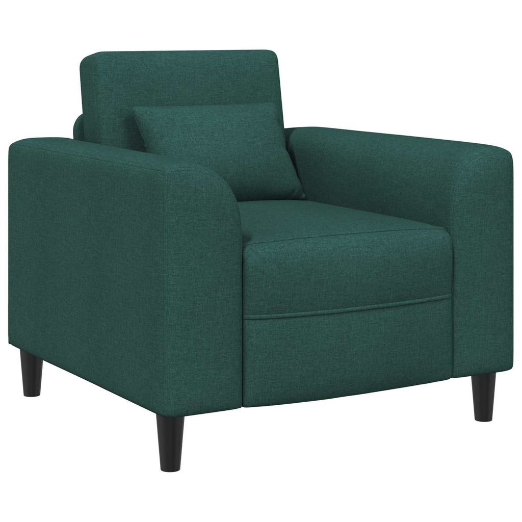 vidaXL Fotel Ciemnozielony tkanina