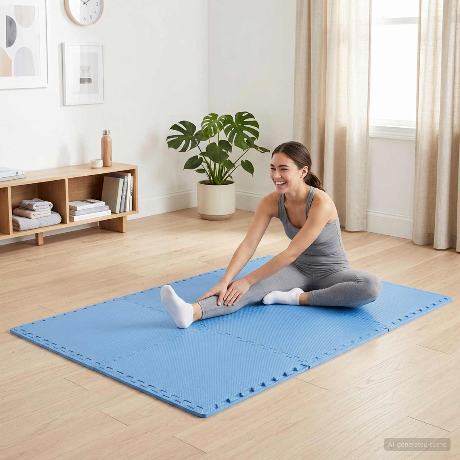 vidaXL Mata podłogowa 40 pcs niebieski 14,4 m² Pianka EVA