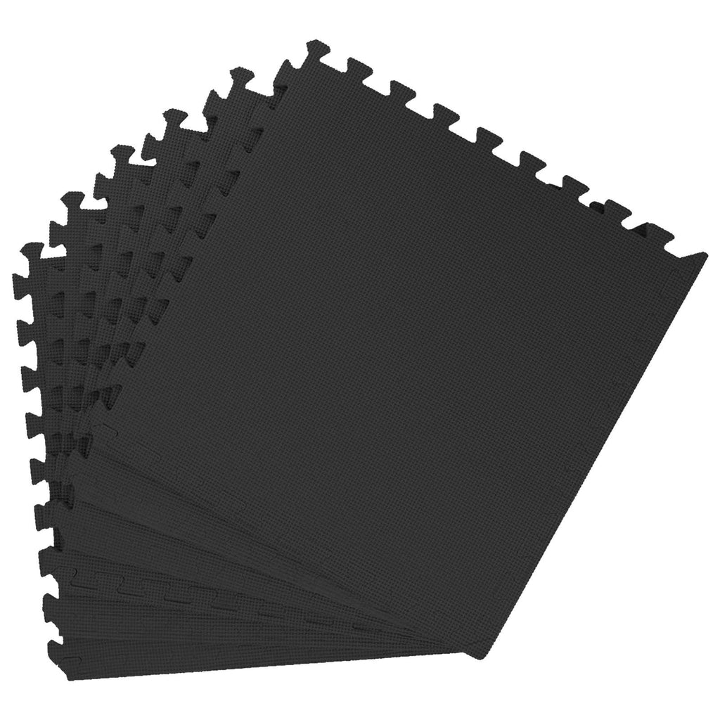 vidaXL Mata podłogowa 50 pcs Czarny 18 m² Pianka EVA
