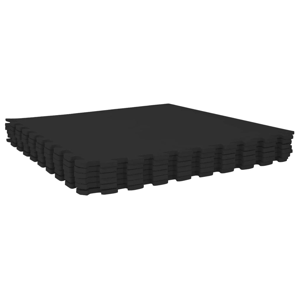 vidaXL Mata podłogowa 24 pcs Czarny 8,64 m² Pianka EVA