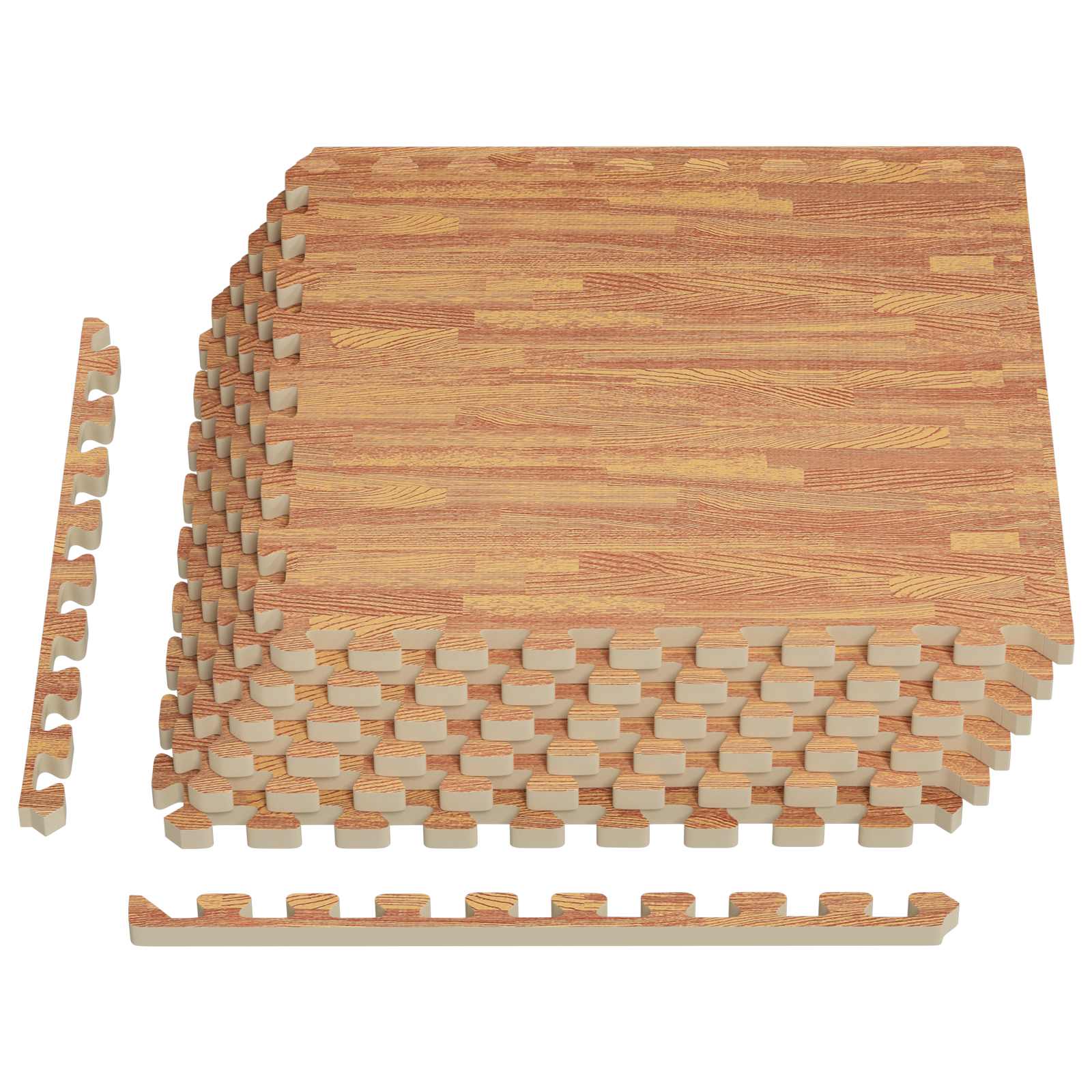 vidaXL Mata podłogowa 6 pcs drewno 2,16 m² Pianka EVA