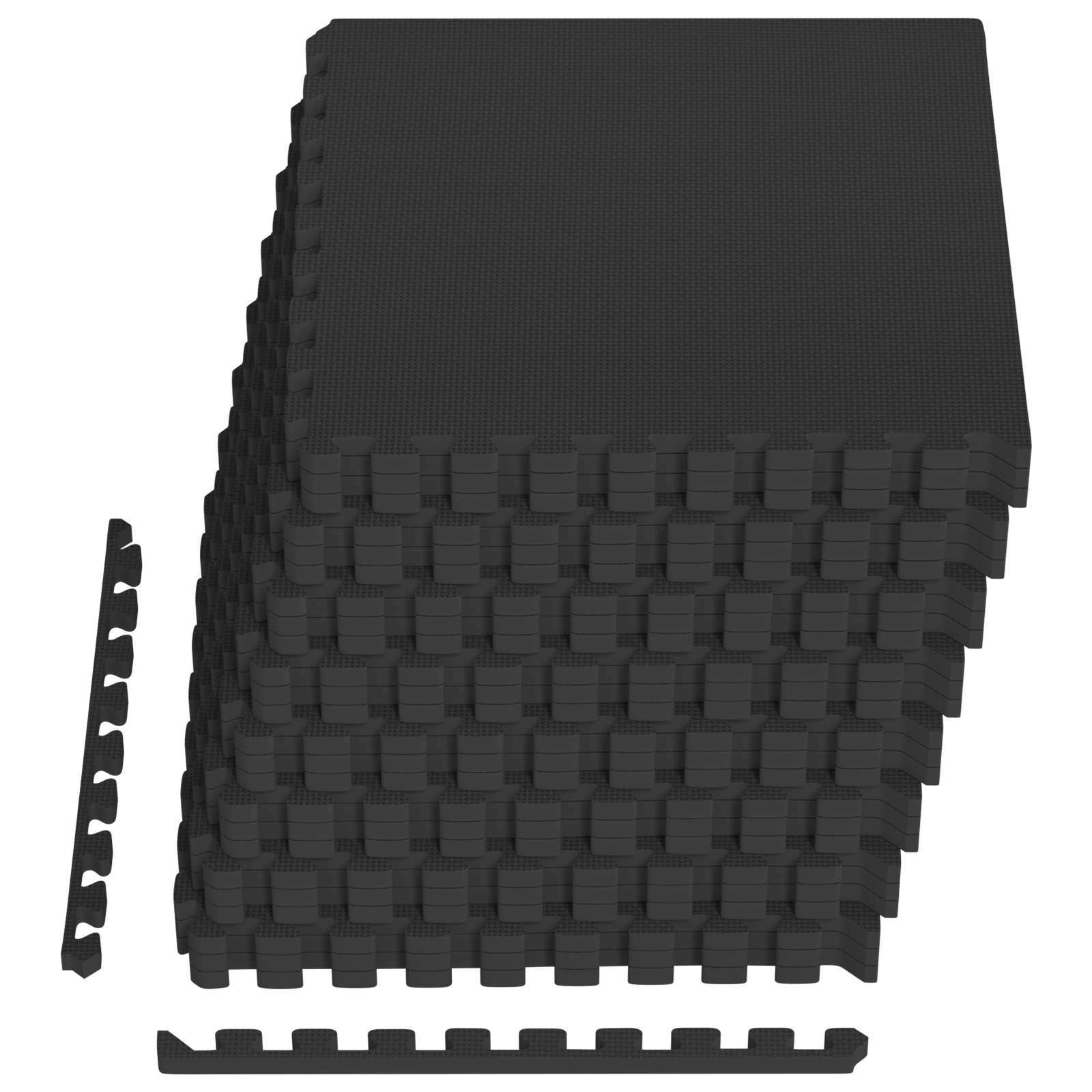 vidaXL Mata podłogowa 24 pcs Czarny 8,64 m² Pianka EVA