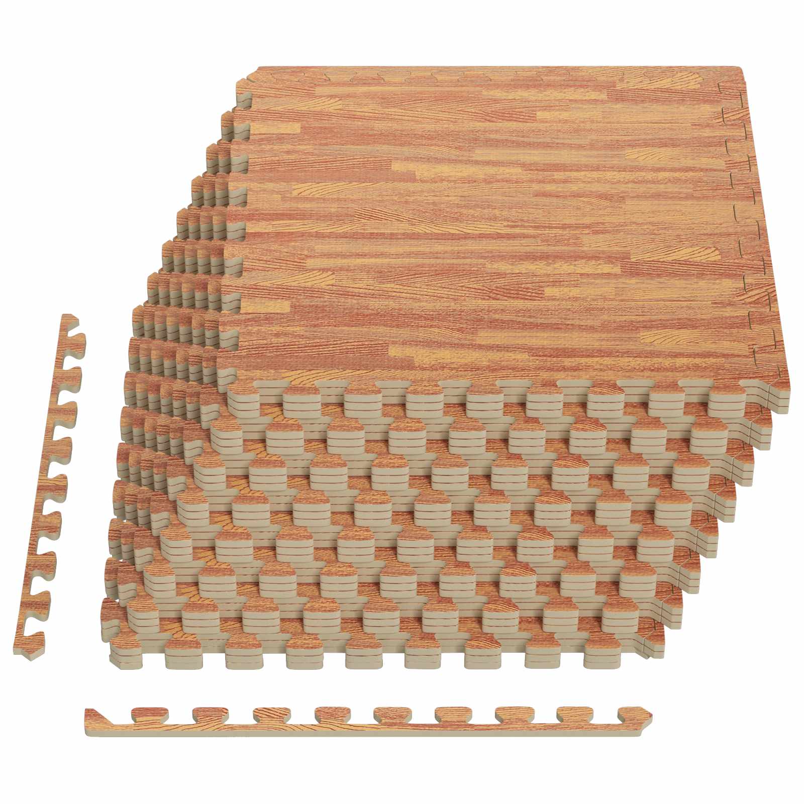 vidaXL Mata podłogowa 24 pcs drewno 8,64 m² Pianka EVA