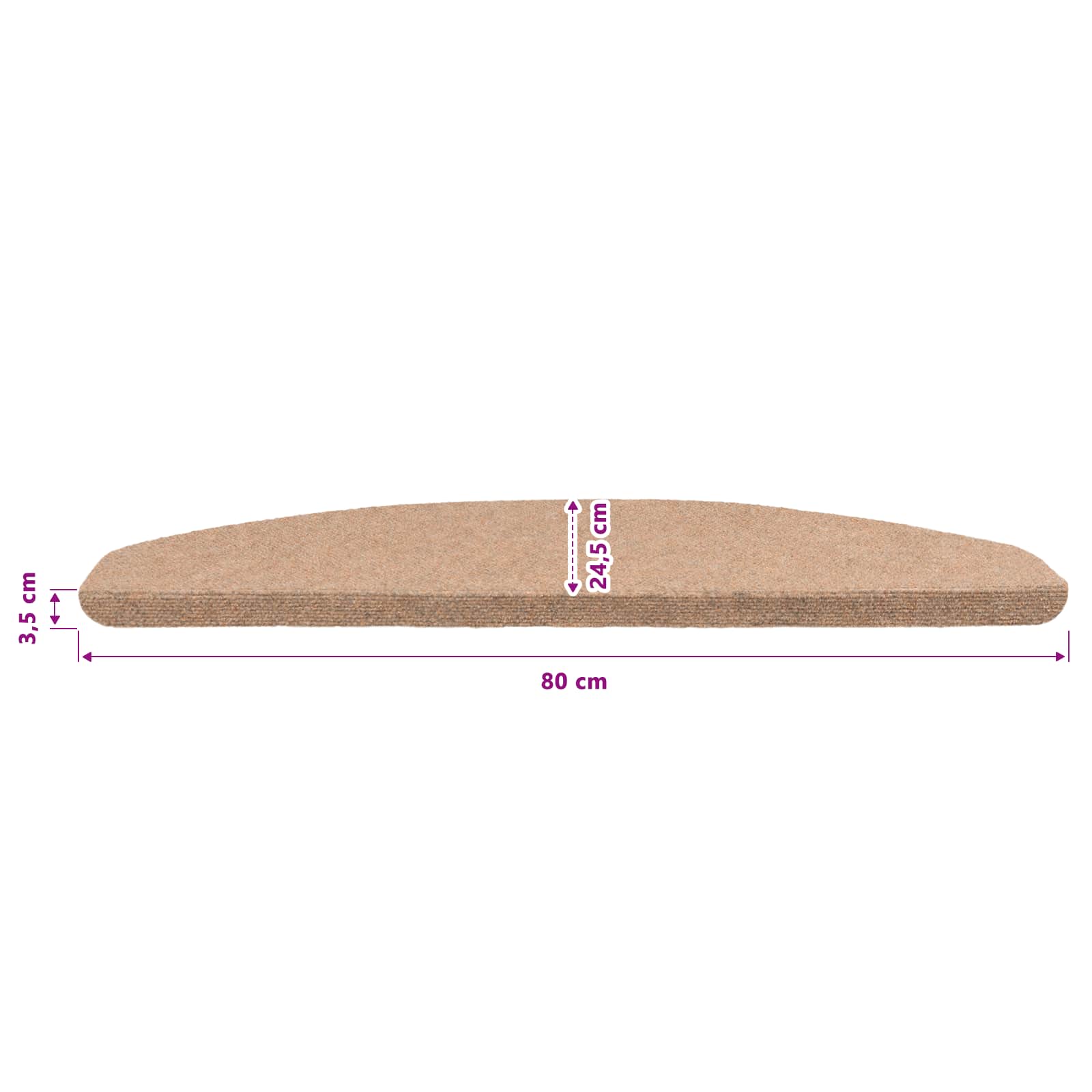 vidaXL Samoprzylepne maty na schody 15 pcs Beżowy 80 x 28 x 3,5 cm