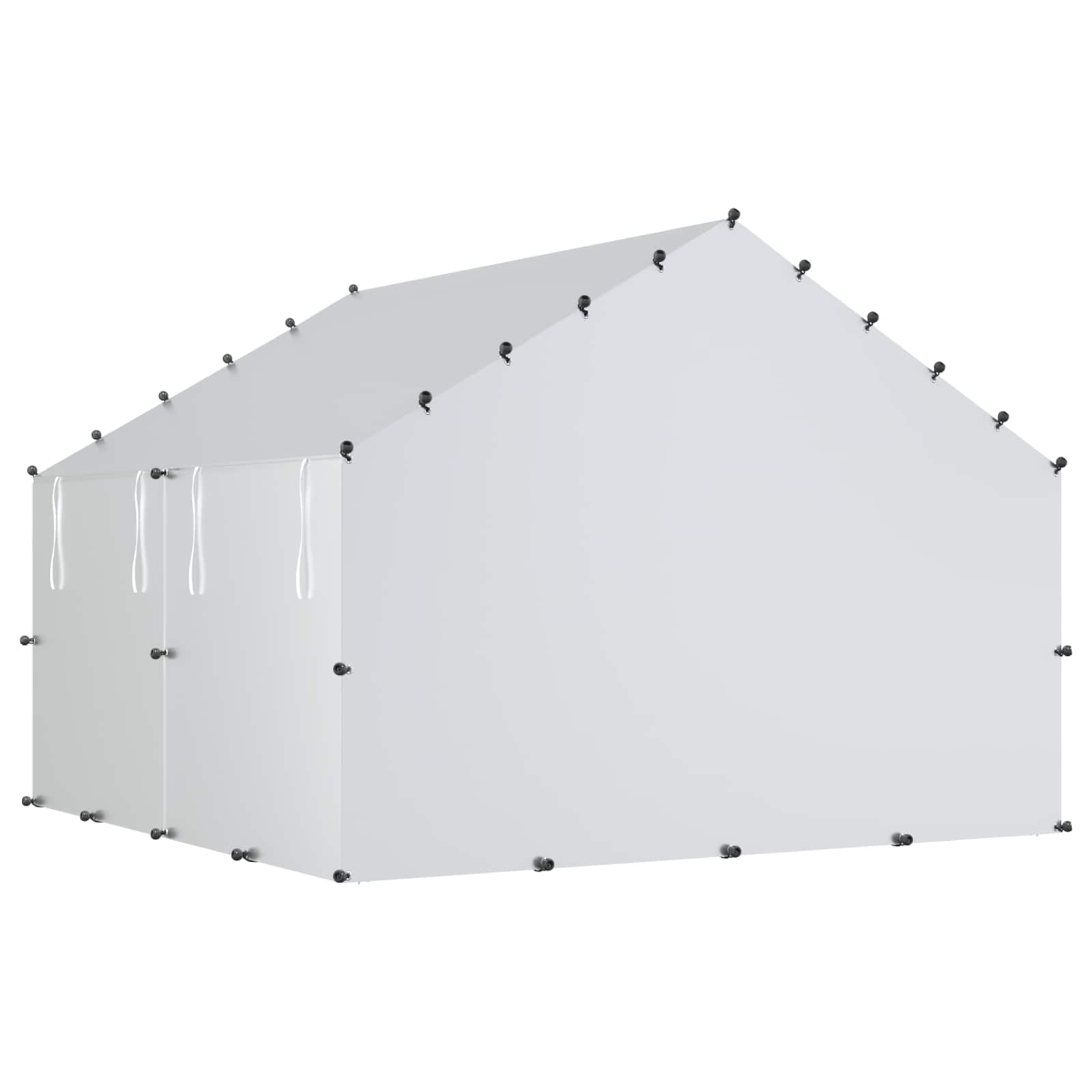 vidaXL Kurnik z dachem srebrny 200 x 200 x 150 cm Stal ocynkowana