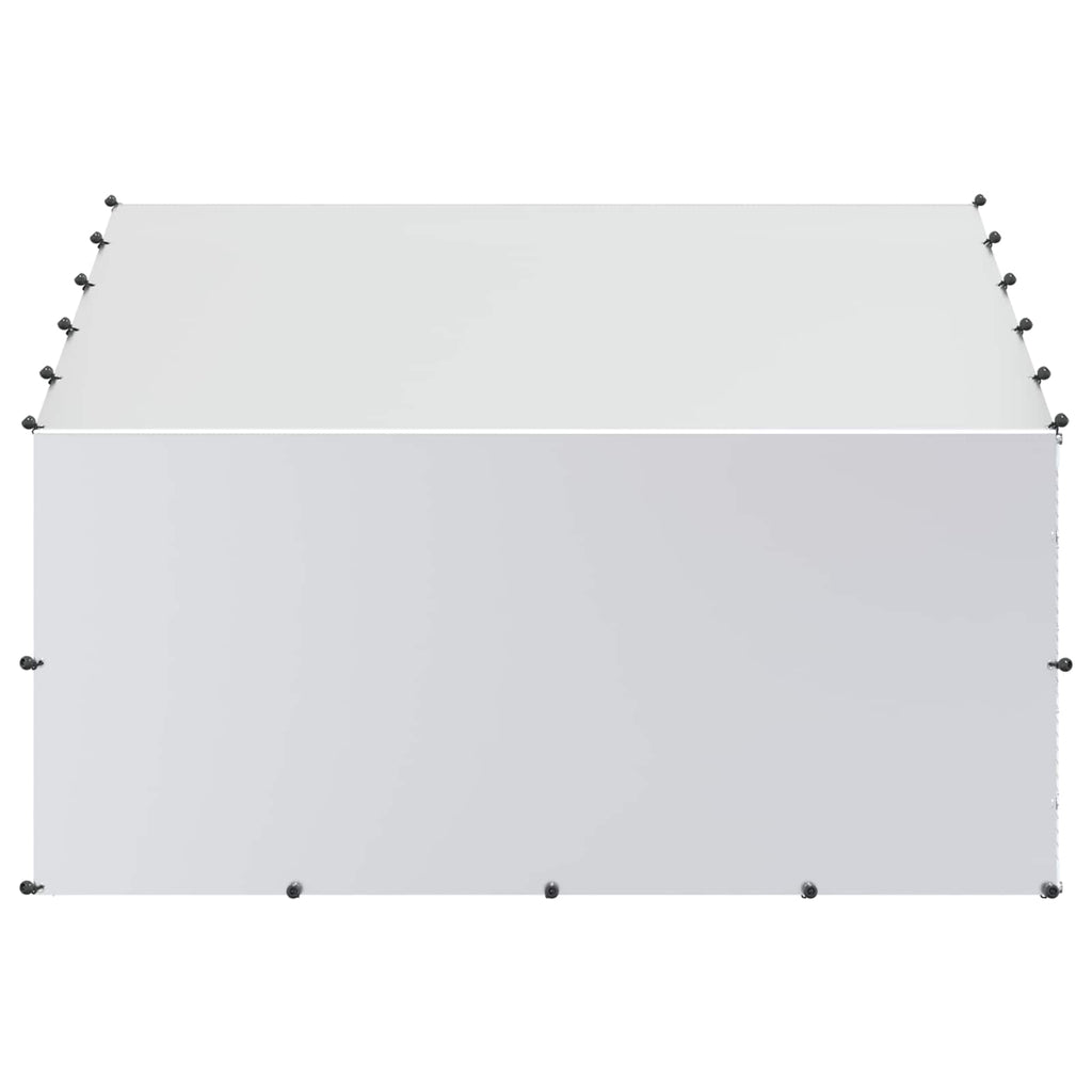 vidaXL Kurnik z dachem srebrny 200 x 200 x 150 cm Stal ocynkowana