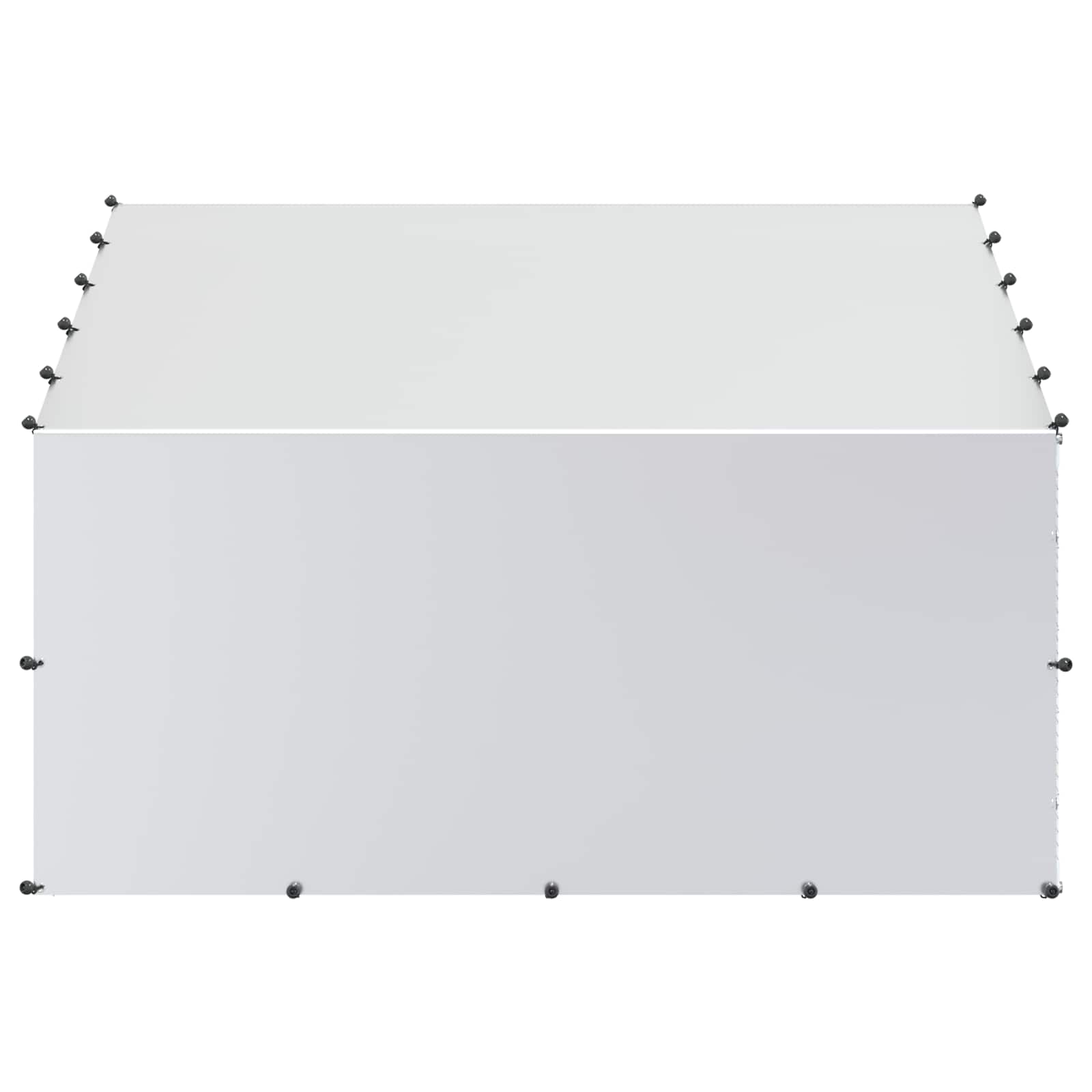 vidaXL Kurnik z dachem srebrny 200 x 200 x 150 cm Stal ocynkowana