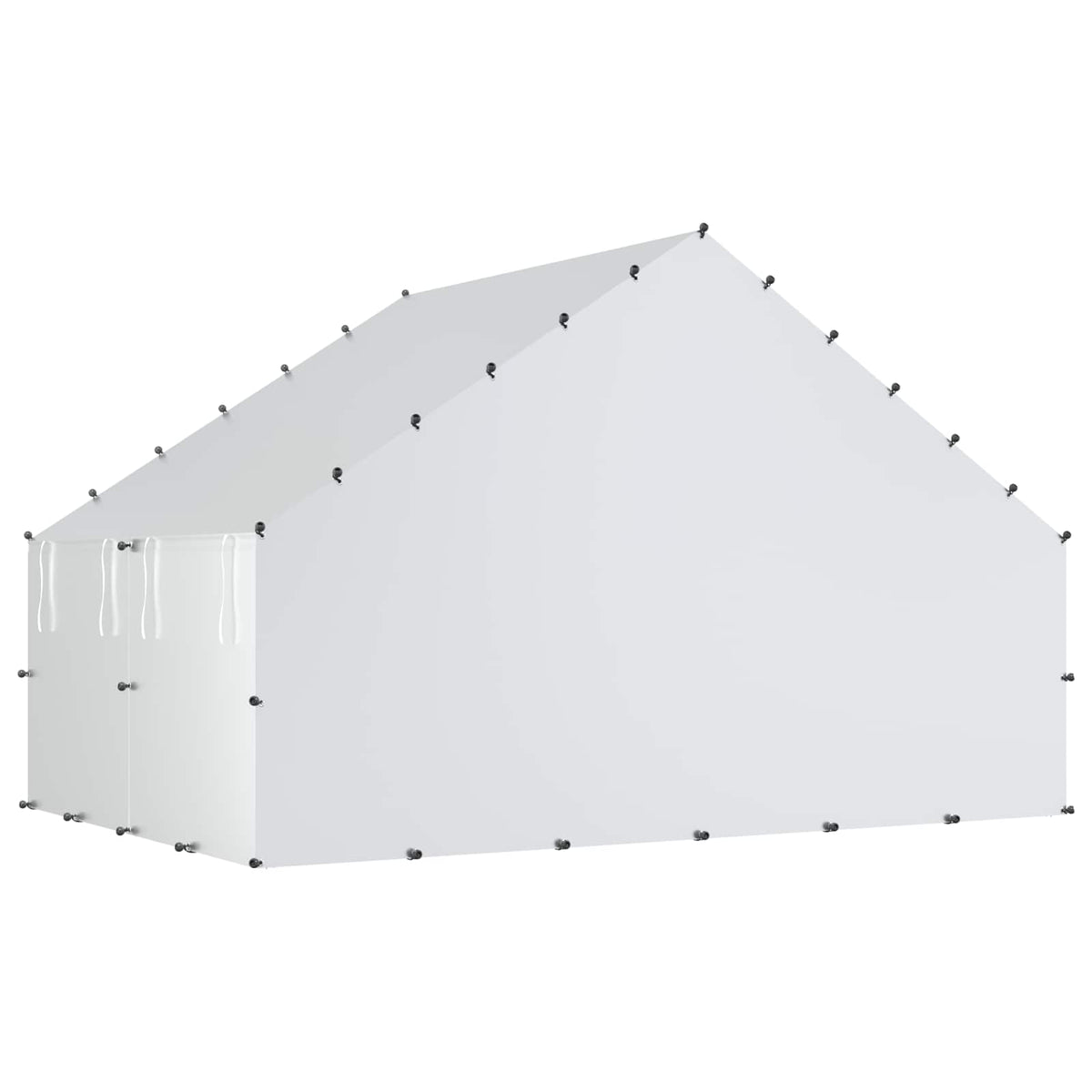 vidaXL Kurnik z dachem srebrny 300 x 200 x 190 cm Stal ocynkowana