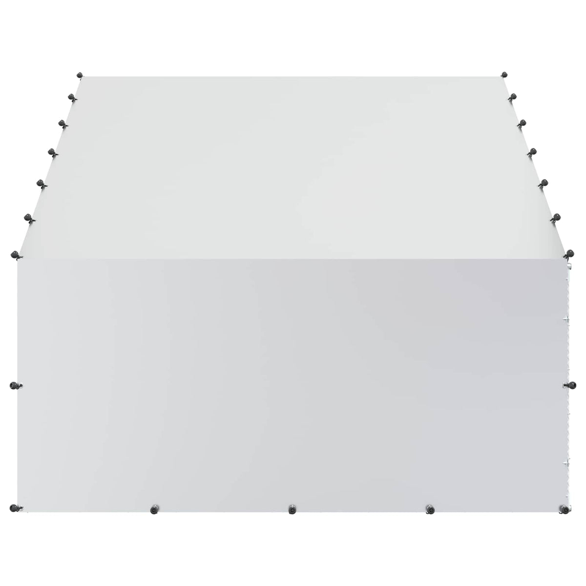 vidaXL Kurnik z dachem srebrny 300 x 200 x 190 cm Stal ocynkowana