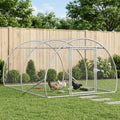 vidaXL Kurnik srebrny 200 x 150 x 100 cm Stal ocynkowana
