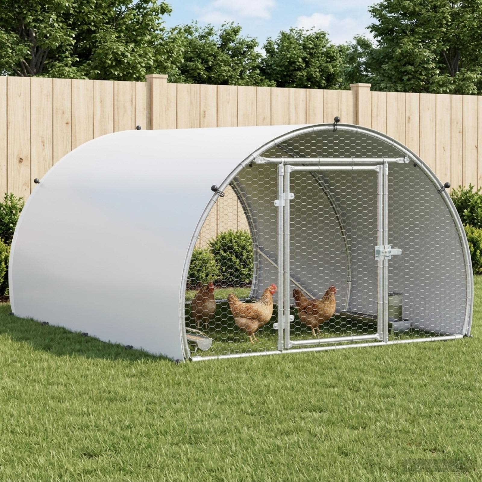 vidaXL Kurnik srebrny 200 x 150 x 100 cm Stal ocynkowana