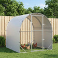 vidaXL Kurnik srebrny 200 x 200 x 200 cm Stal ocynkowana
