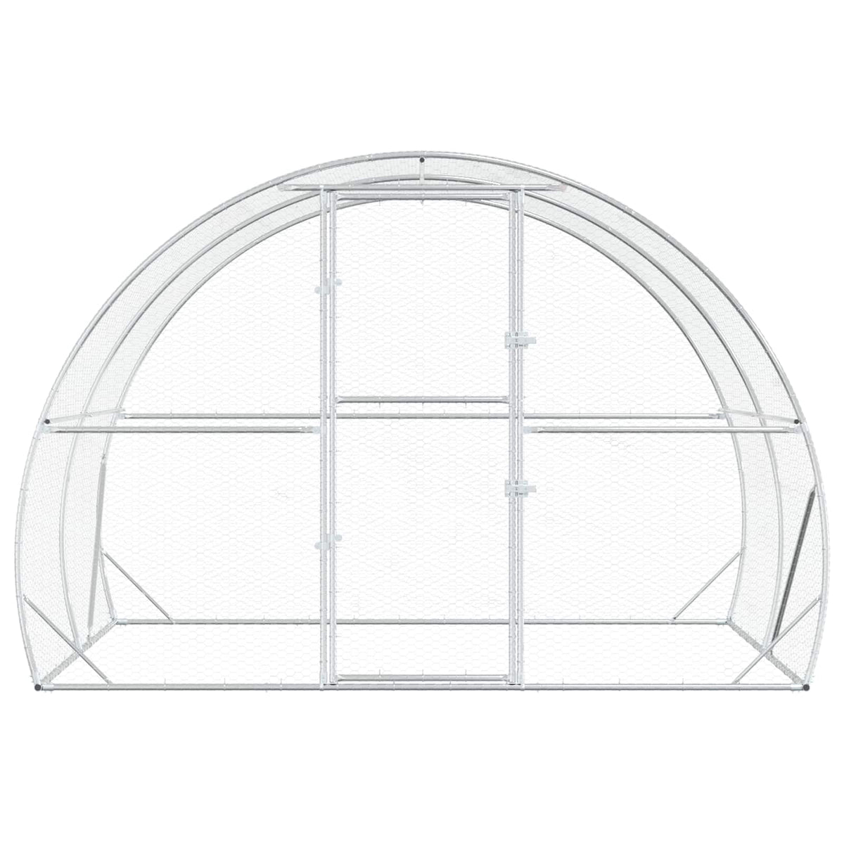 vidaXL Kurnik srebrny 200 x 300 x 200 cm Stal ocynkowana