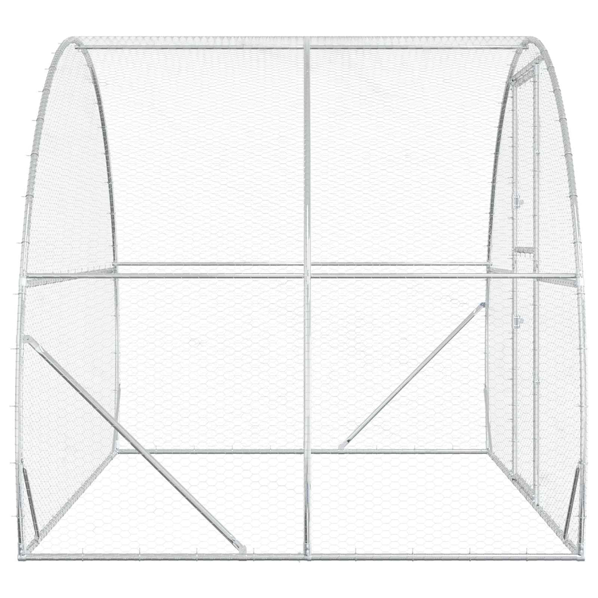 vidaXL Kurnik srebrny 200 x 300 x 200 cm Stal ocynkowana