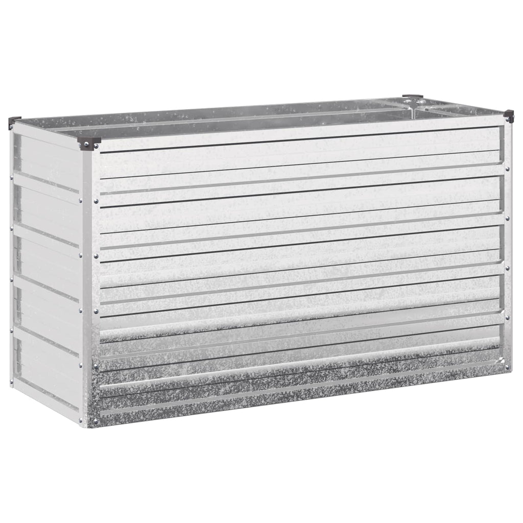 vidaXL Podniesione Łóżko Ogrodowe srebrny 100 x 40 x 55 cm Ocynkowany