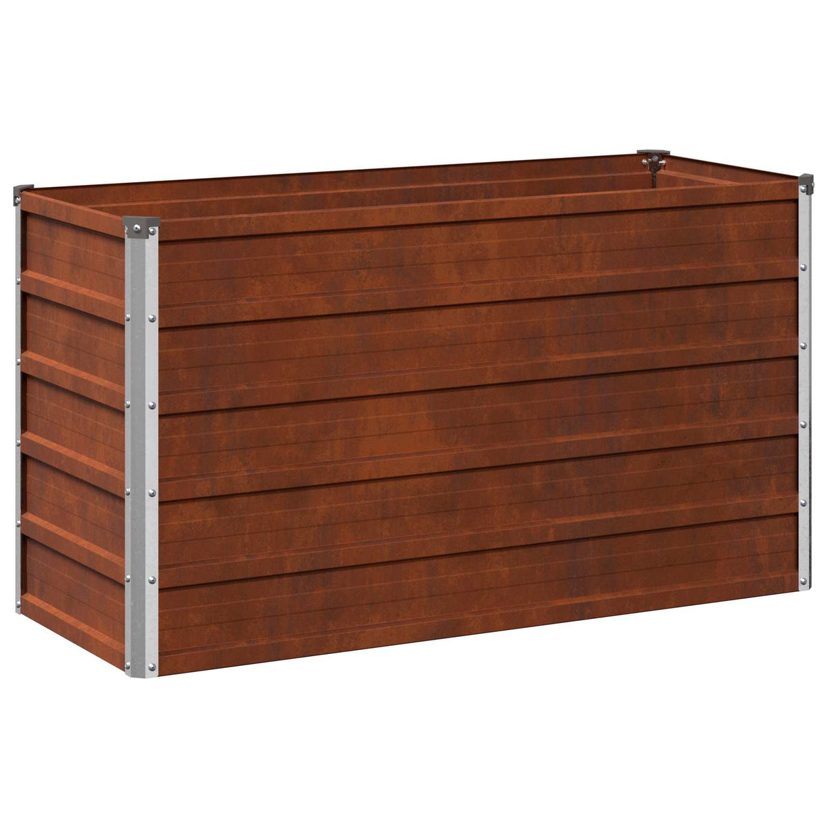 vidaXL Podniesione Łóżko Ogrodowe Rdzawy 100 x 40 x 55 cm tektura