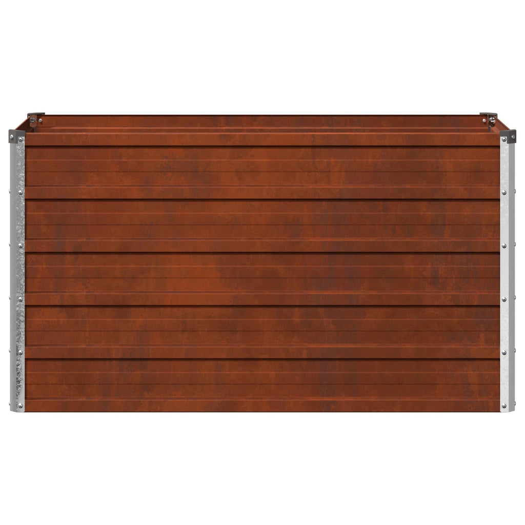 vidaXL Podniesione Łóżko Ogrodowe Rdzawy 100 x 40 x 55 cm tektura