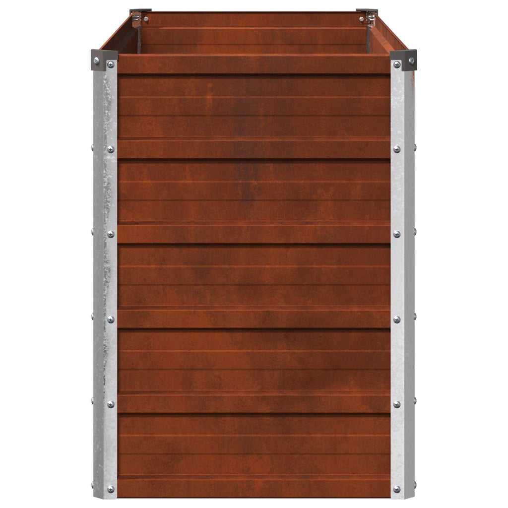 vidaXL Podniesione Łóżko Ogrodowe Rdzawy 100 x 40 x 55 cm tektura