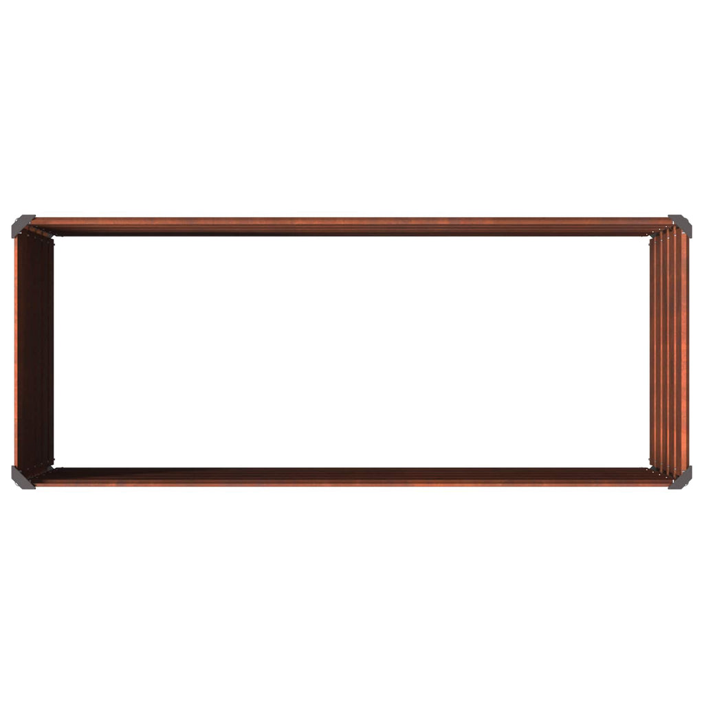 vidaXL Podniesione Łóżko Ogrodowe Rdzawy 100 x 40 x 55 cm tektura