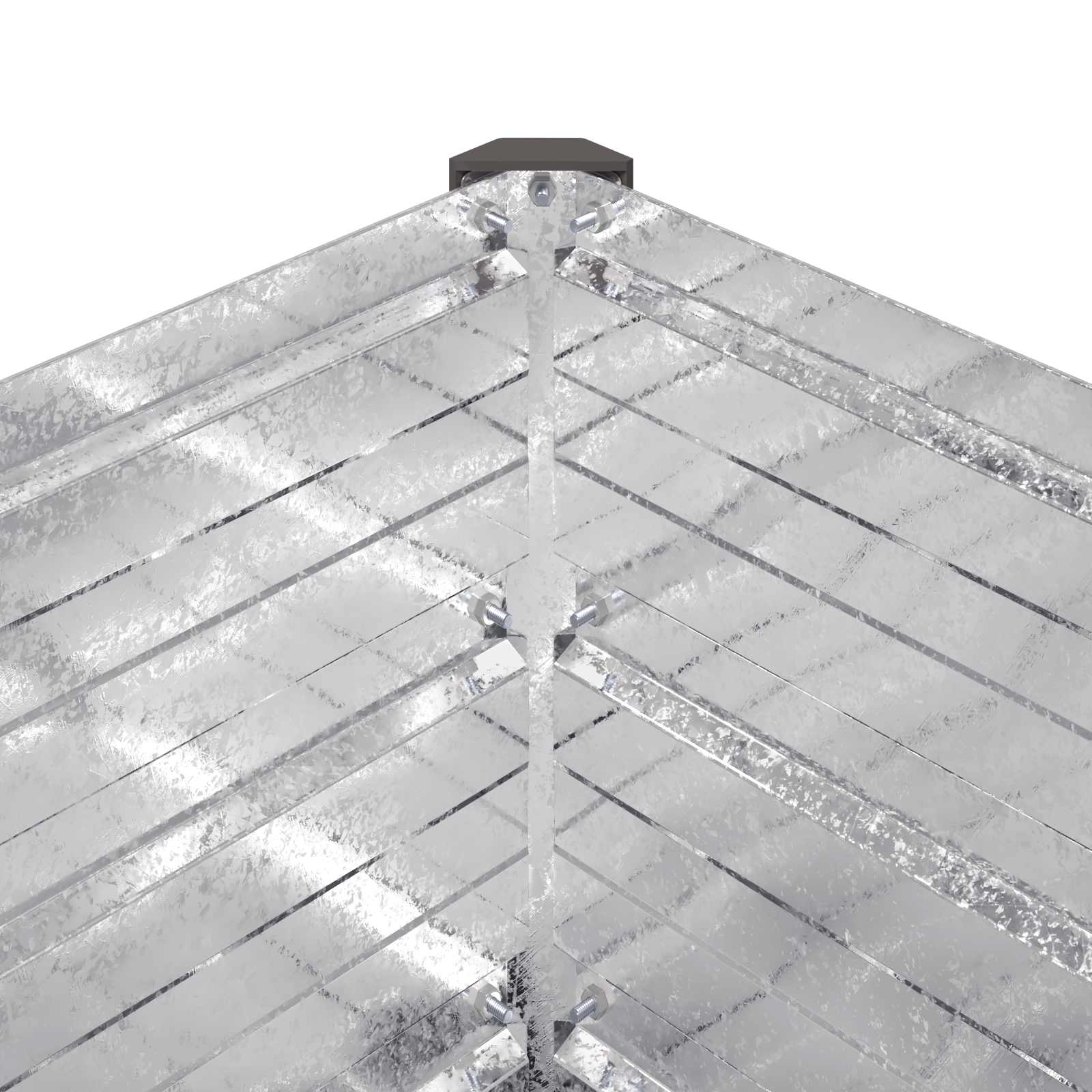 vidaXL Podniesione Łóżko Ogrodowe srebrny 160 x 40 x 55 cm Ocynkowany