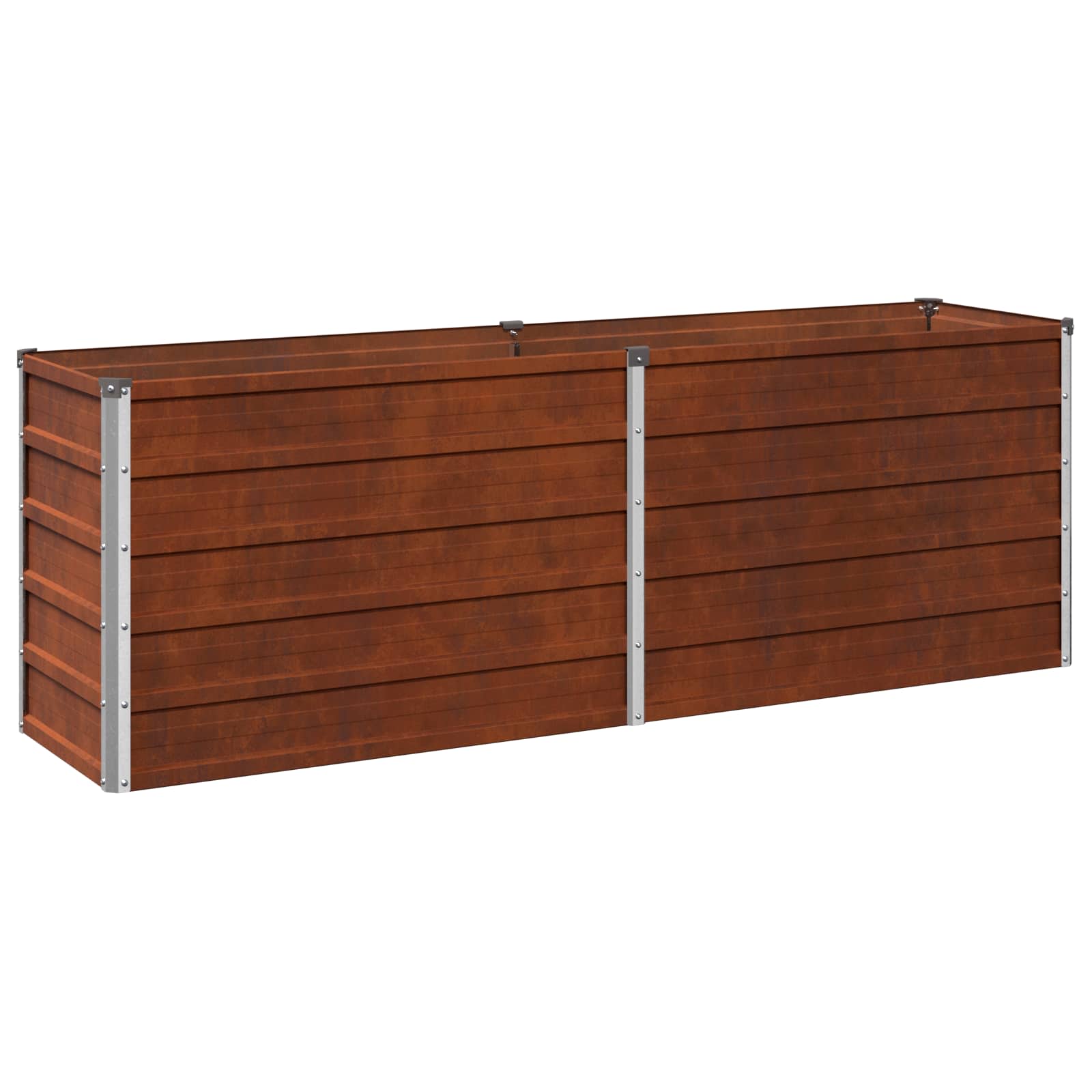 vidaXL Podniesione Łóżko Ogrodowe Rdzawy 160 x 40 x 55 cm tektura