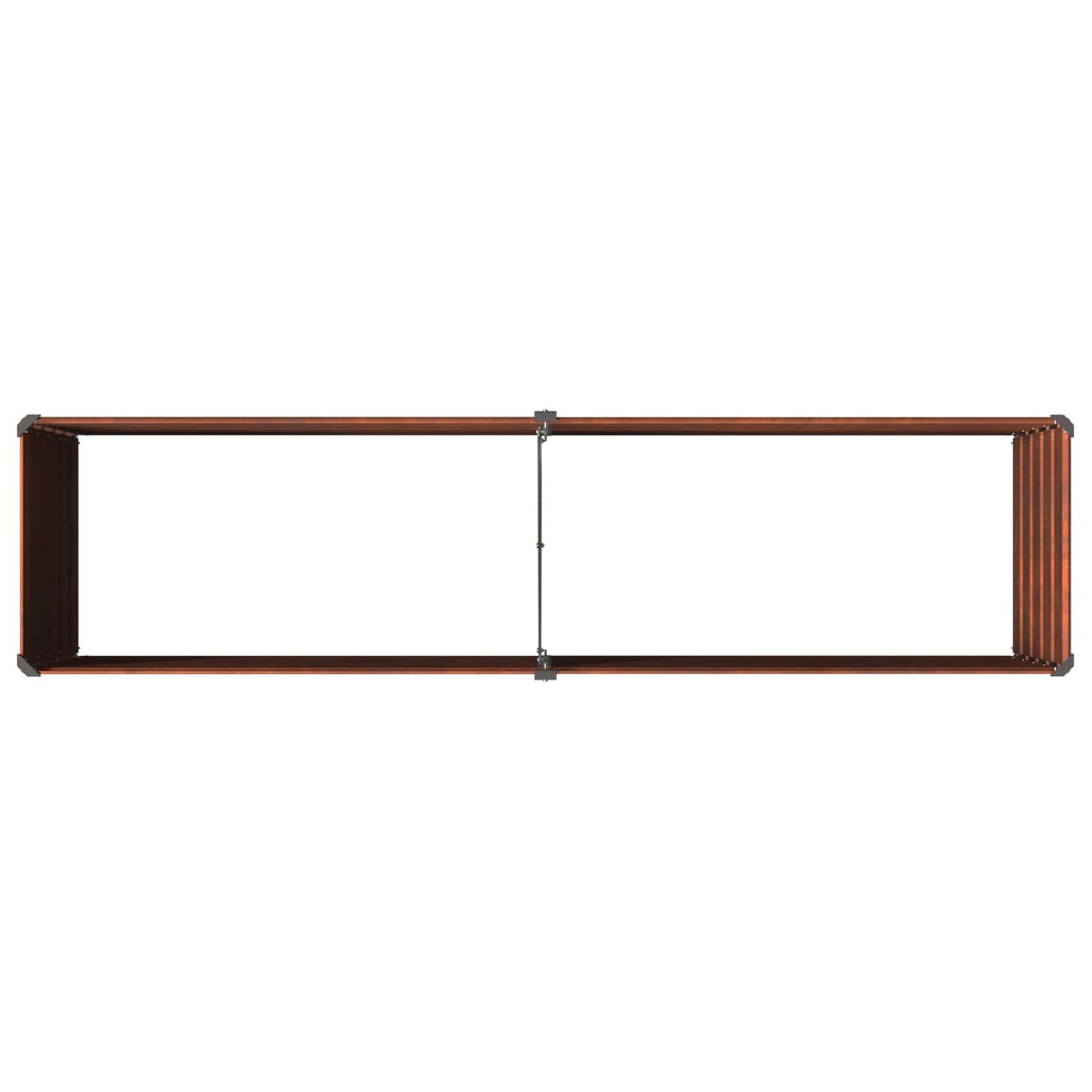 vidaXL Podniesione Łóżko Ogrodowe Rdzawy 160 x 40 x 55 cm tektura