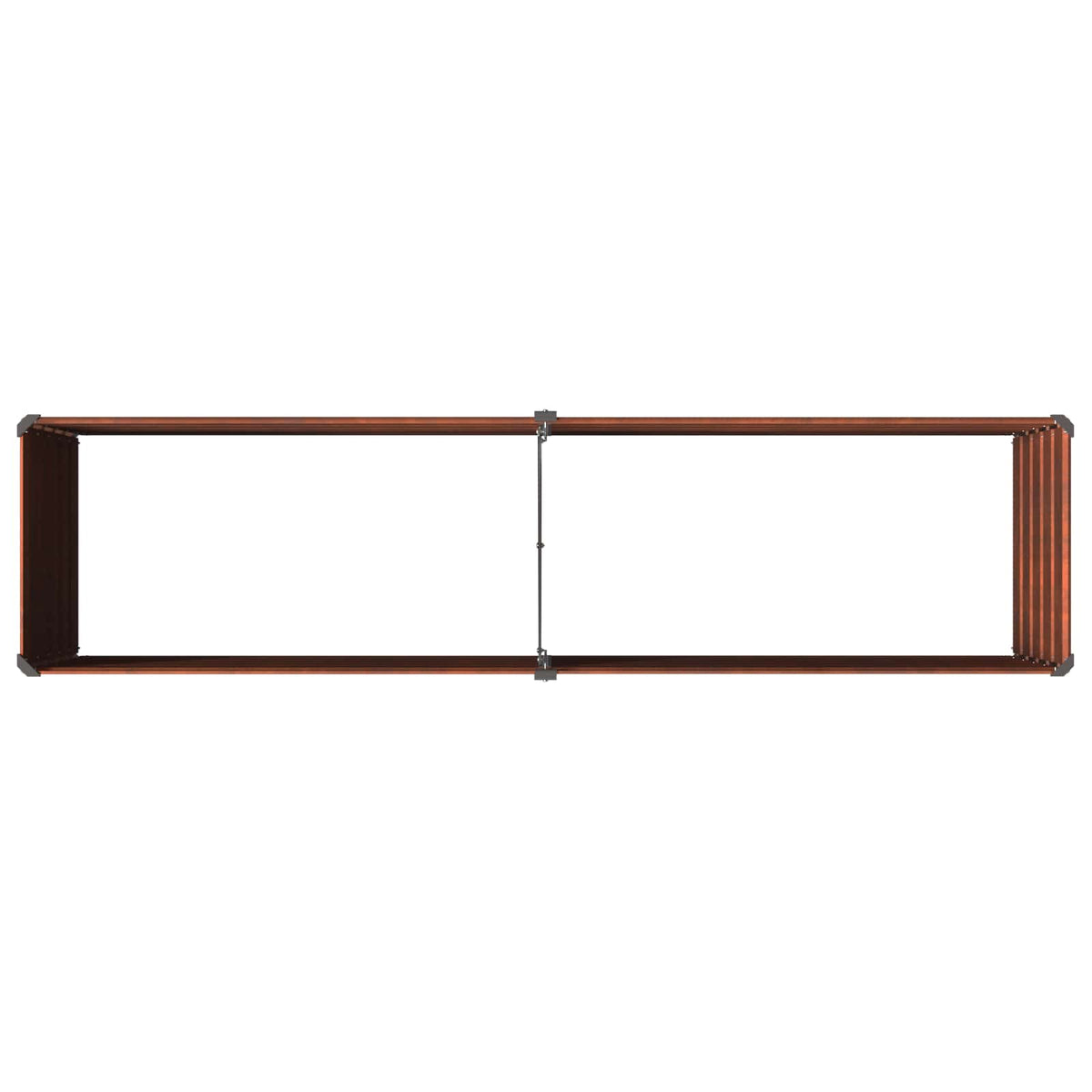 vidaXL Podniesione Łóżko Ogrodowe Rdzawy 160 x 40 x 55 cm tektura