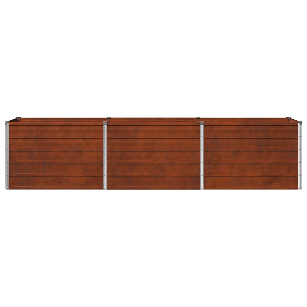 vidaXL Podniesione Łóżko Ogrodowe Rdzawy 240 x 40 x 55 cm tektura