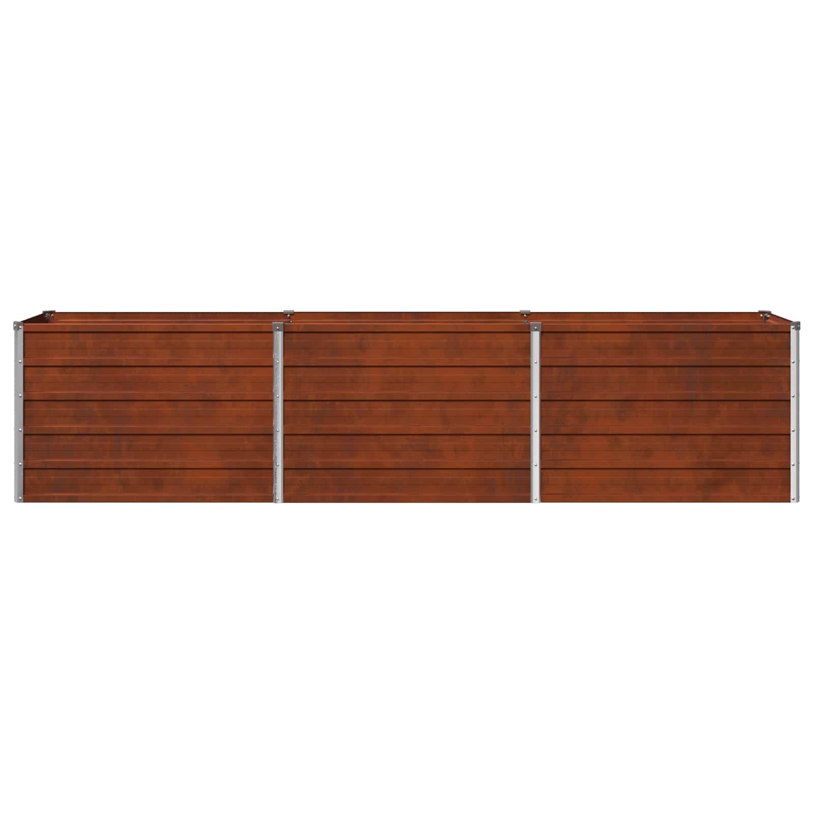 vidaXL Podniesione Łóżko Ogrodowe Rdzawy 240 x 40 x 55 cm tektura