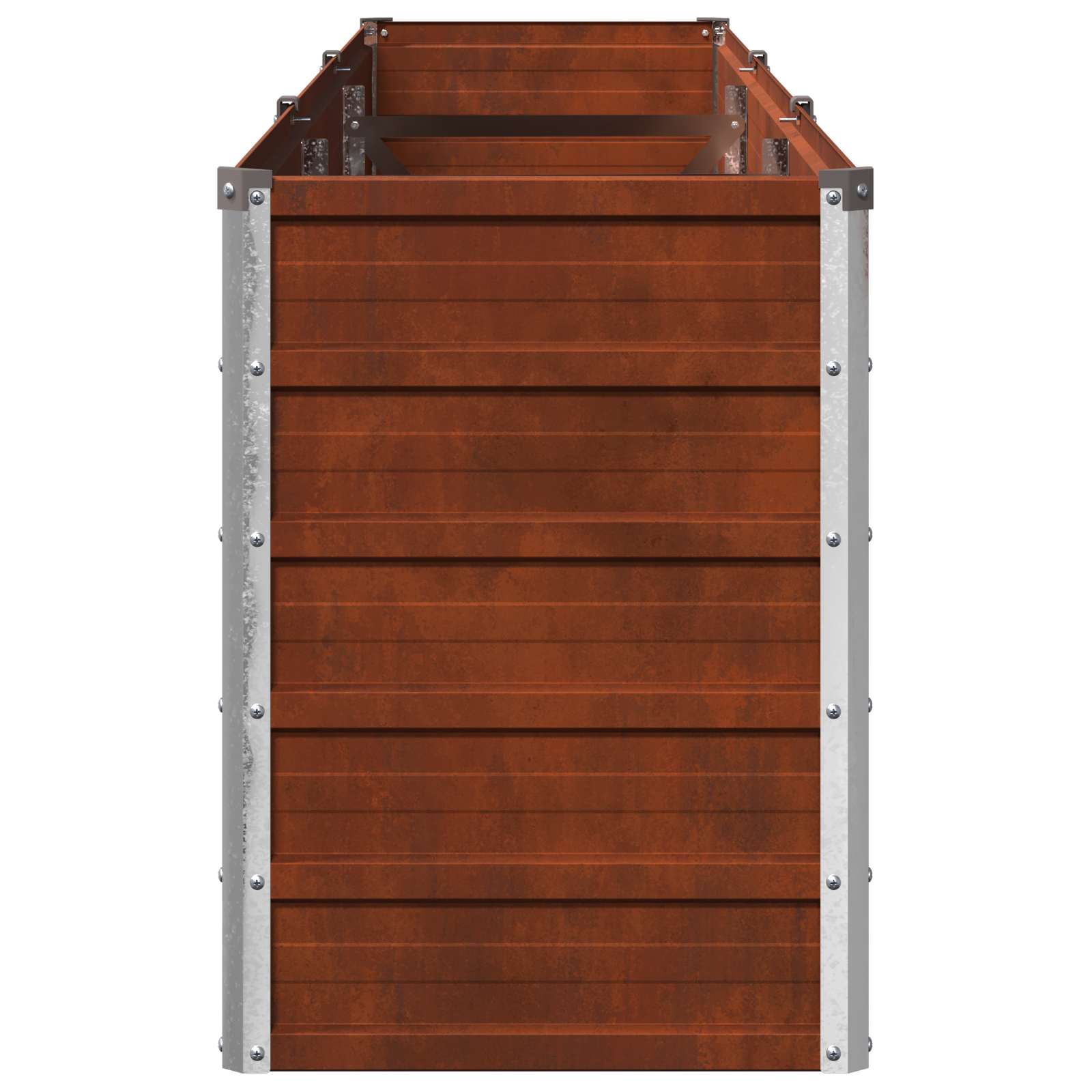 vidaXL Podniesione Łóżko Ogrodowe Rdzawy 240 x 40 x 55 cm tektura
