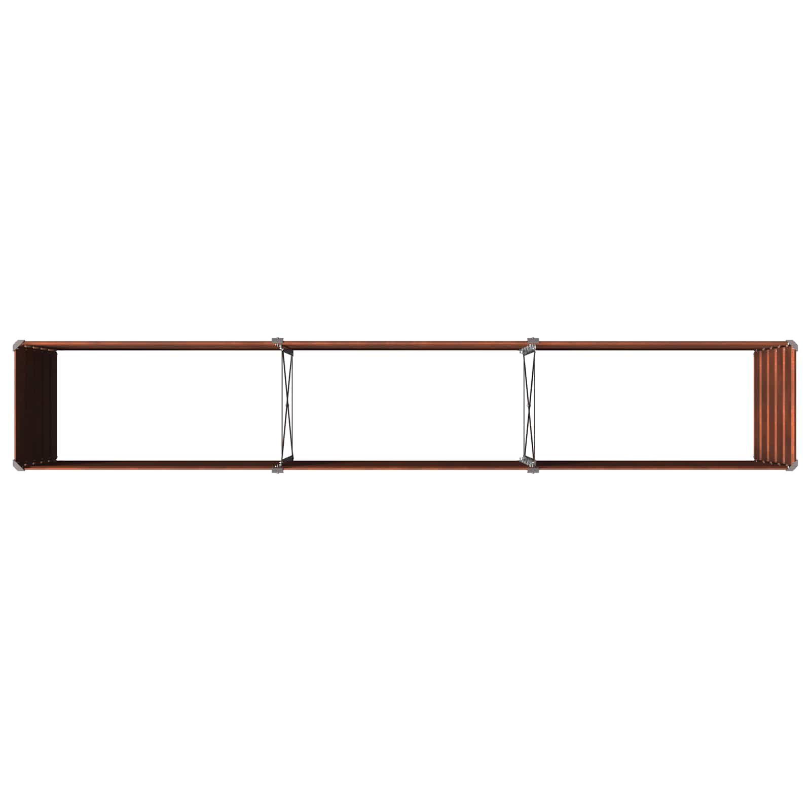 vidaXL Podniesione Łóżko Ogrodowe Rdzawy 240 x 40 x 55 cm tektura