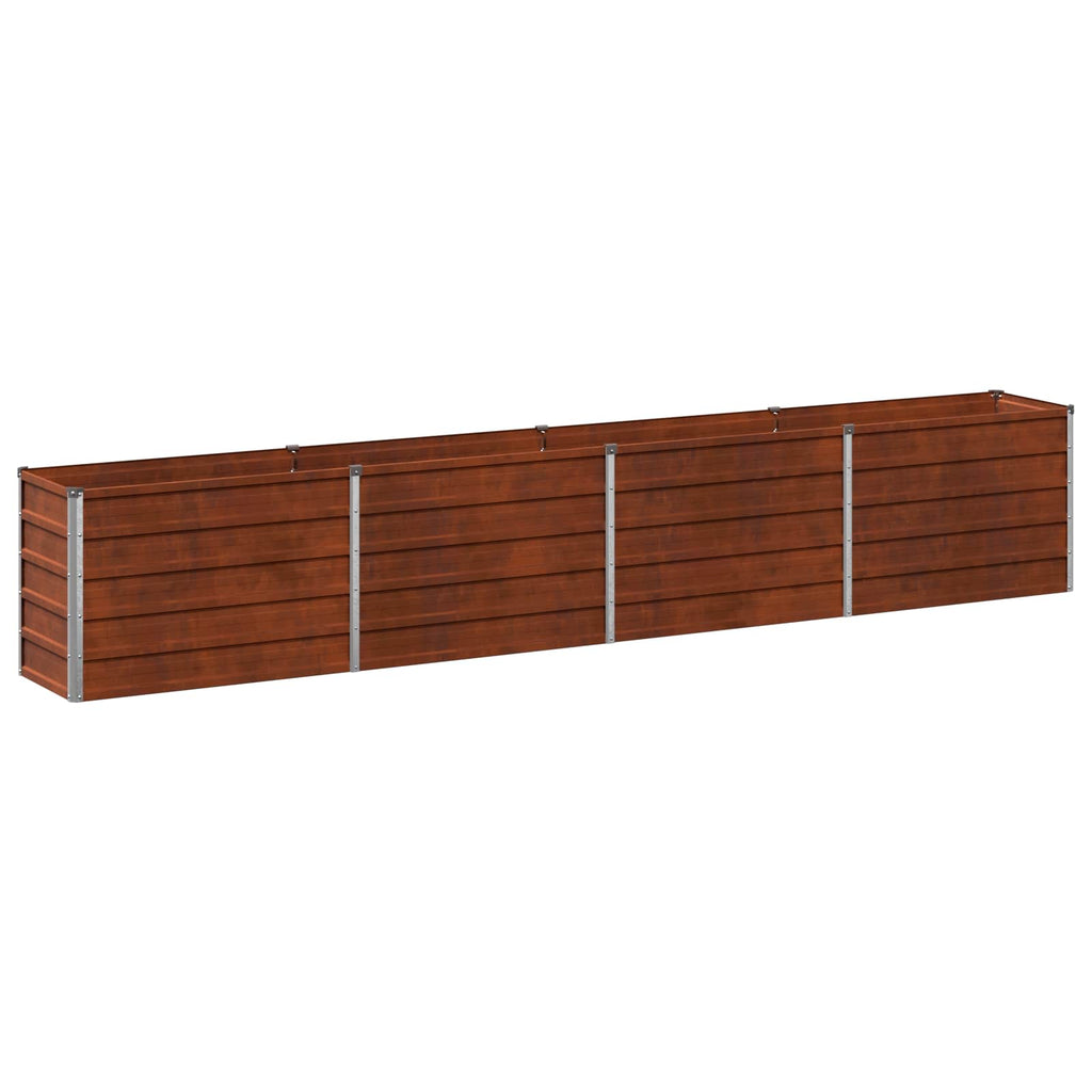 vidaXL Podniesione Łóżko Ogrodowe Rdzawy 320 x 40 x 55 cm tektura