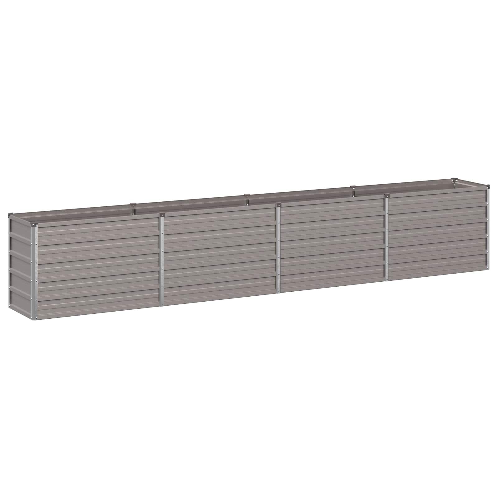 vidaXL Podniesione Łóżko Ogrodowe Rdzawy 320 x 40 x 55 cm tektura