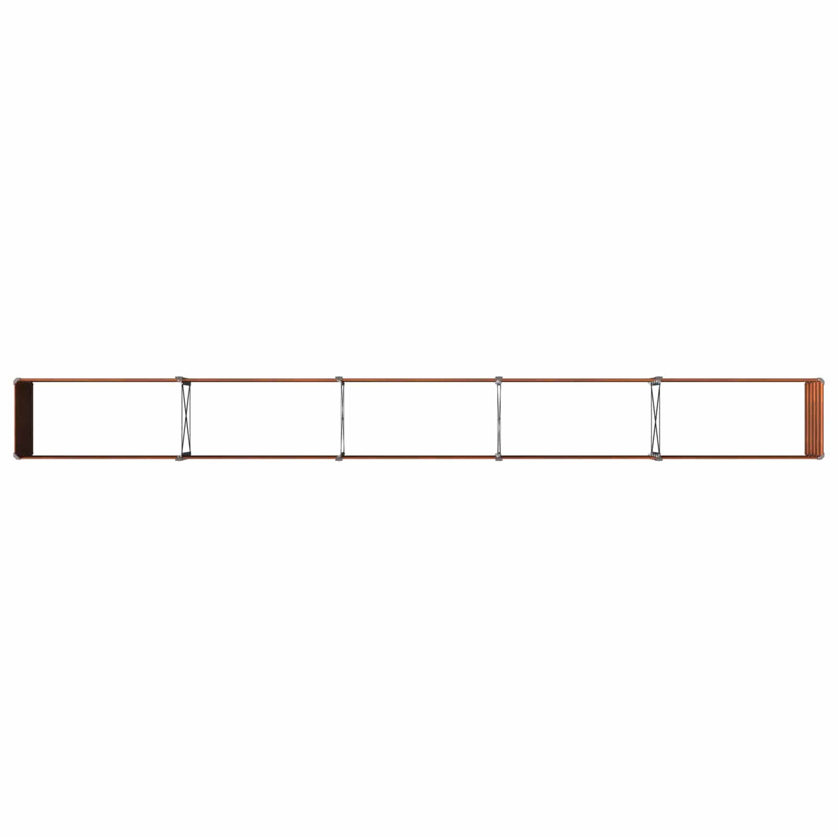 vidaXL Podniesione Łóżko Ogrodowe Rdzawy 400 x 40 x 55 cm tektura