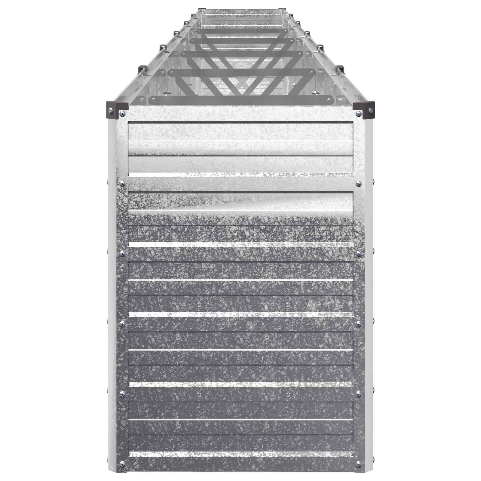 vidaXL Podniesione Łóżko Ogrodowe srebrny 480 x 40 x 55 cm Ocynkowany