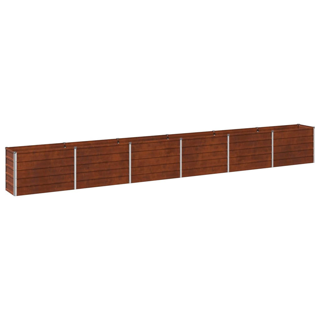 vidaXL Podniesione Łóżko Ogrodowe Rdzawy 480 x 40 x 55 cm tektura