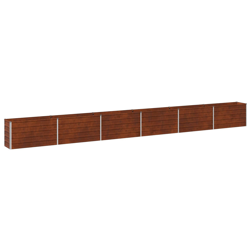 vidaXL Podniesione Łóżko Ogrodowe Rdzawy 600 x 40 x 55 cm tektura