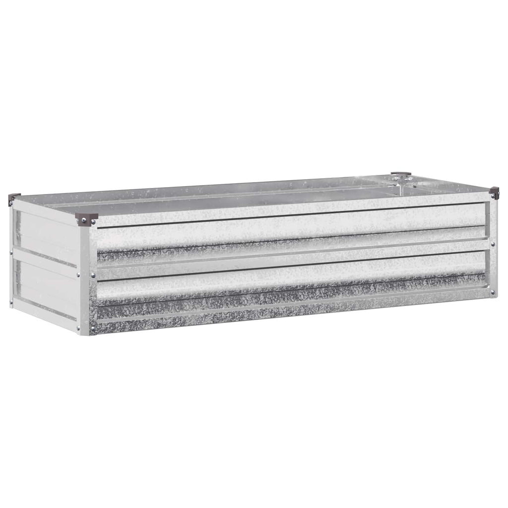 vidaXL Podniesione Łóżko Ogrodowe srebrny 100 x 40 x 24 cm Ocynkowany