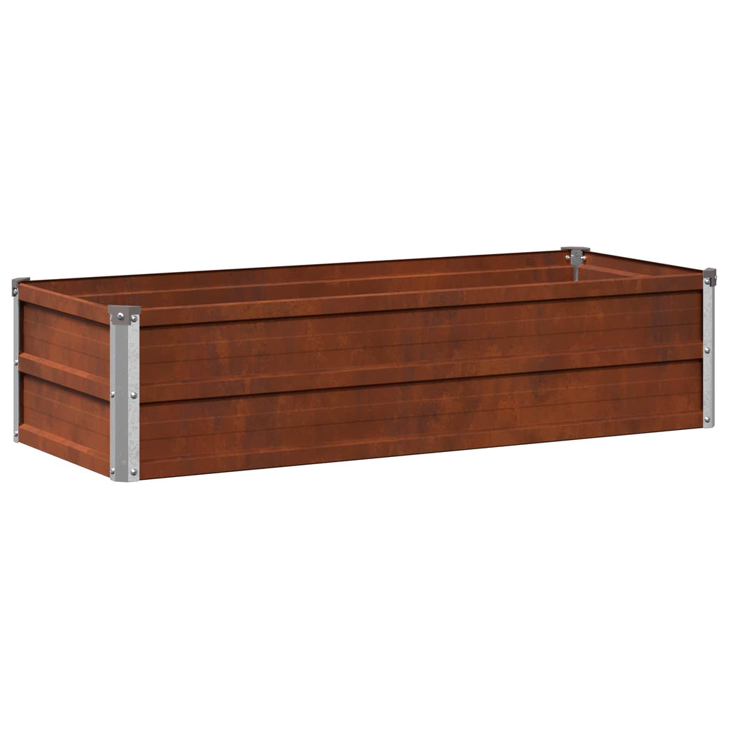 vidaXL Podniesione Łóżko Ogrodowe Rdzawy 100 x 40 x 24 cm tektura