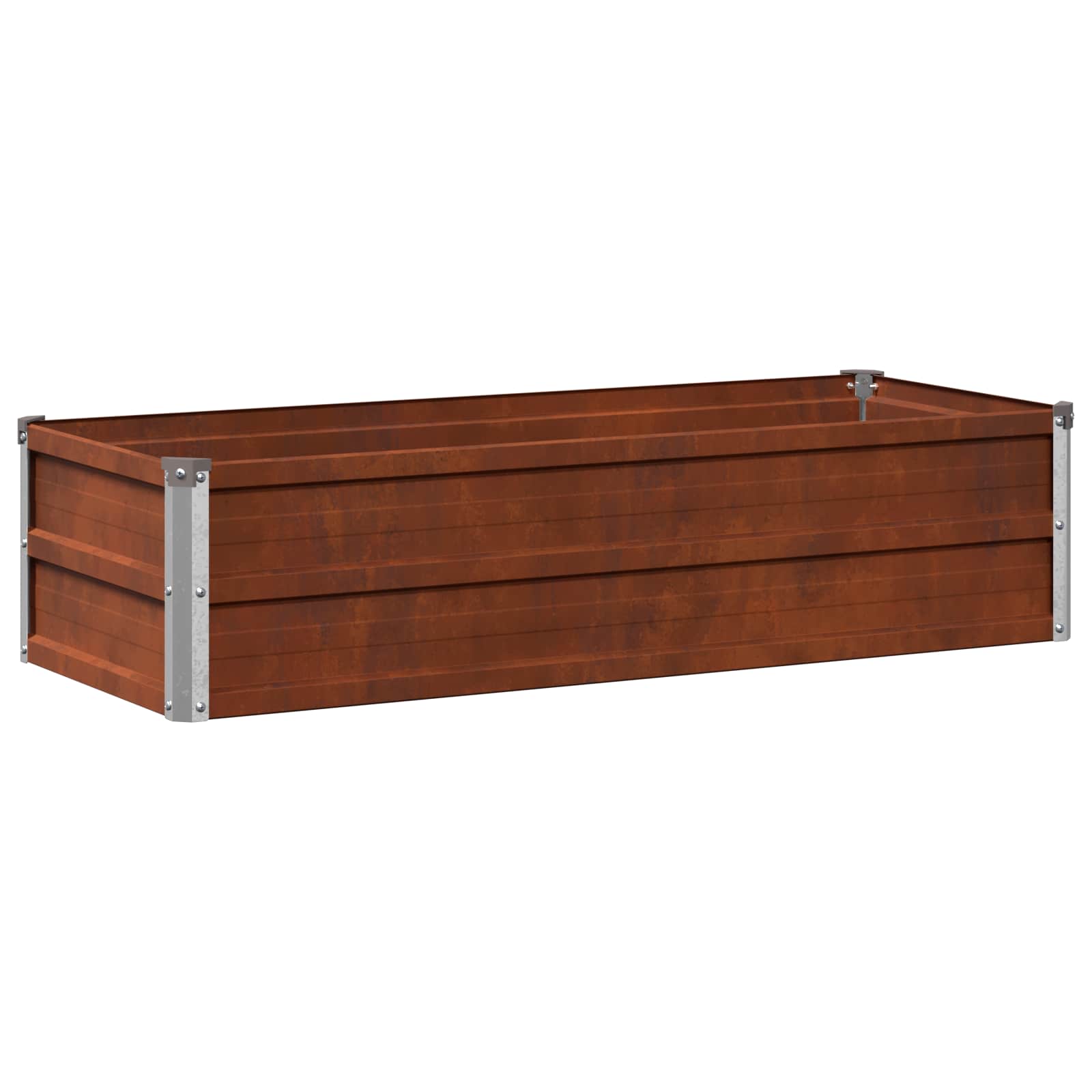 vidaXL Podniesione Łóżko Ogrodowe Rdzawy 100 x 40 x 24 cm tektura
