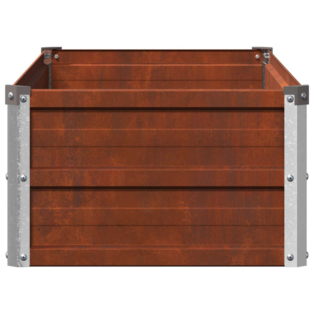 vidaXL Podniesione Łóżko Ogrodowe Rdzawy 100 x 40 x 24 cm tektura