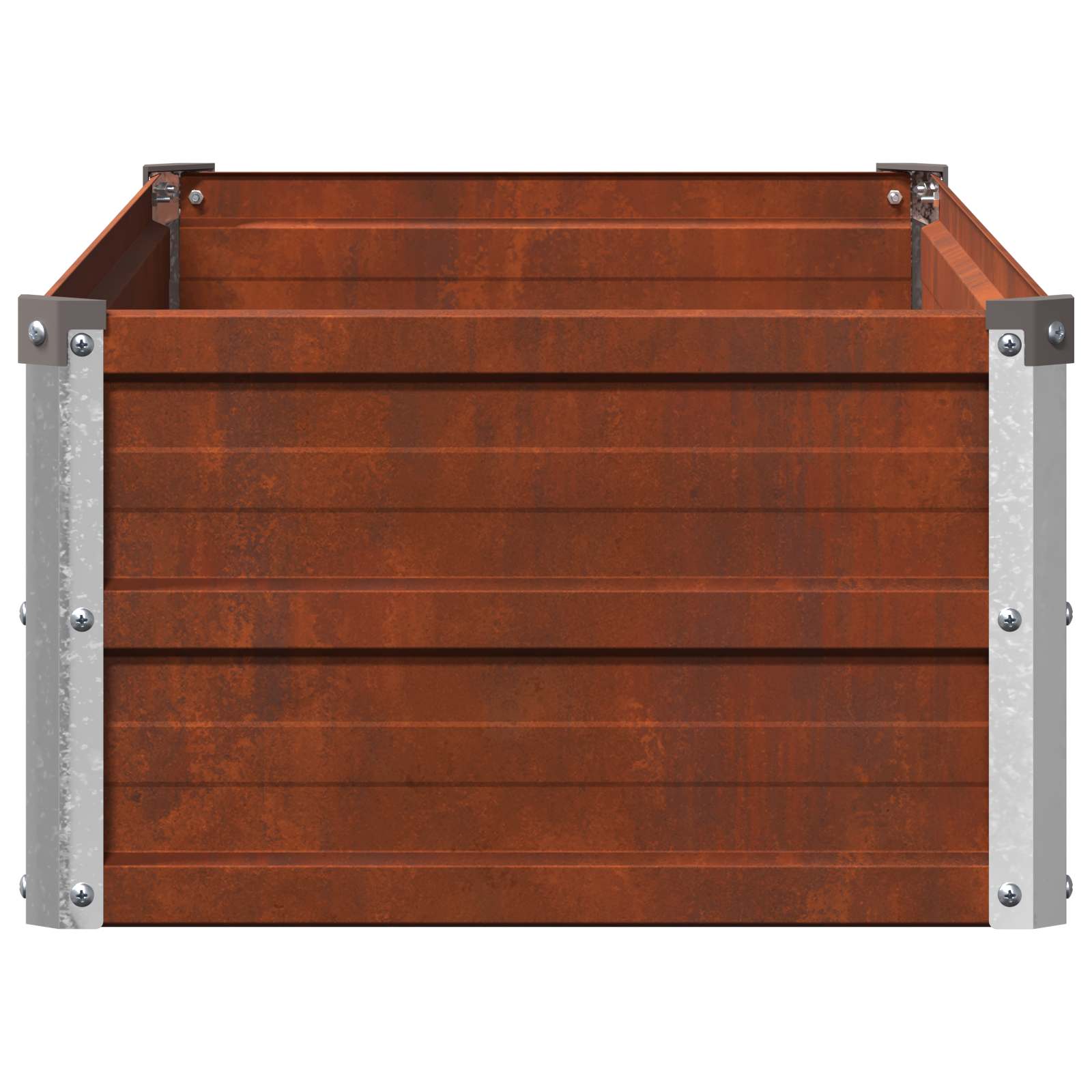 vidaXL Podniesione Łóżko Ogrodowe Rdzawy 100 x 40 x 24 cm tektura