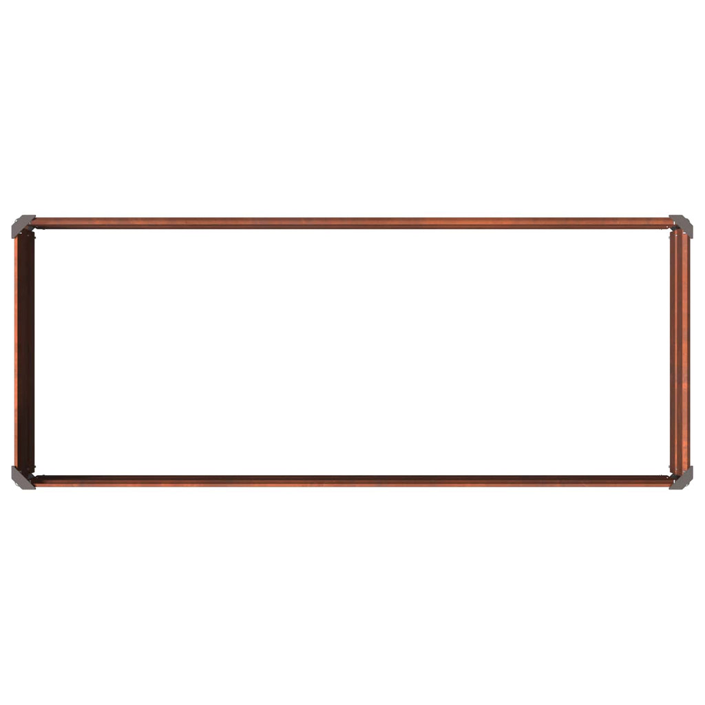 vidaXL Podniesione Łóżko Ogrodowe Rdzawy 100 x 40 x 24 cm tektura