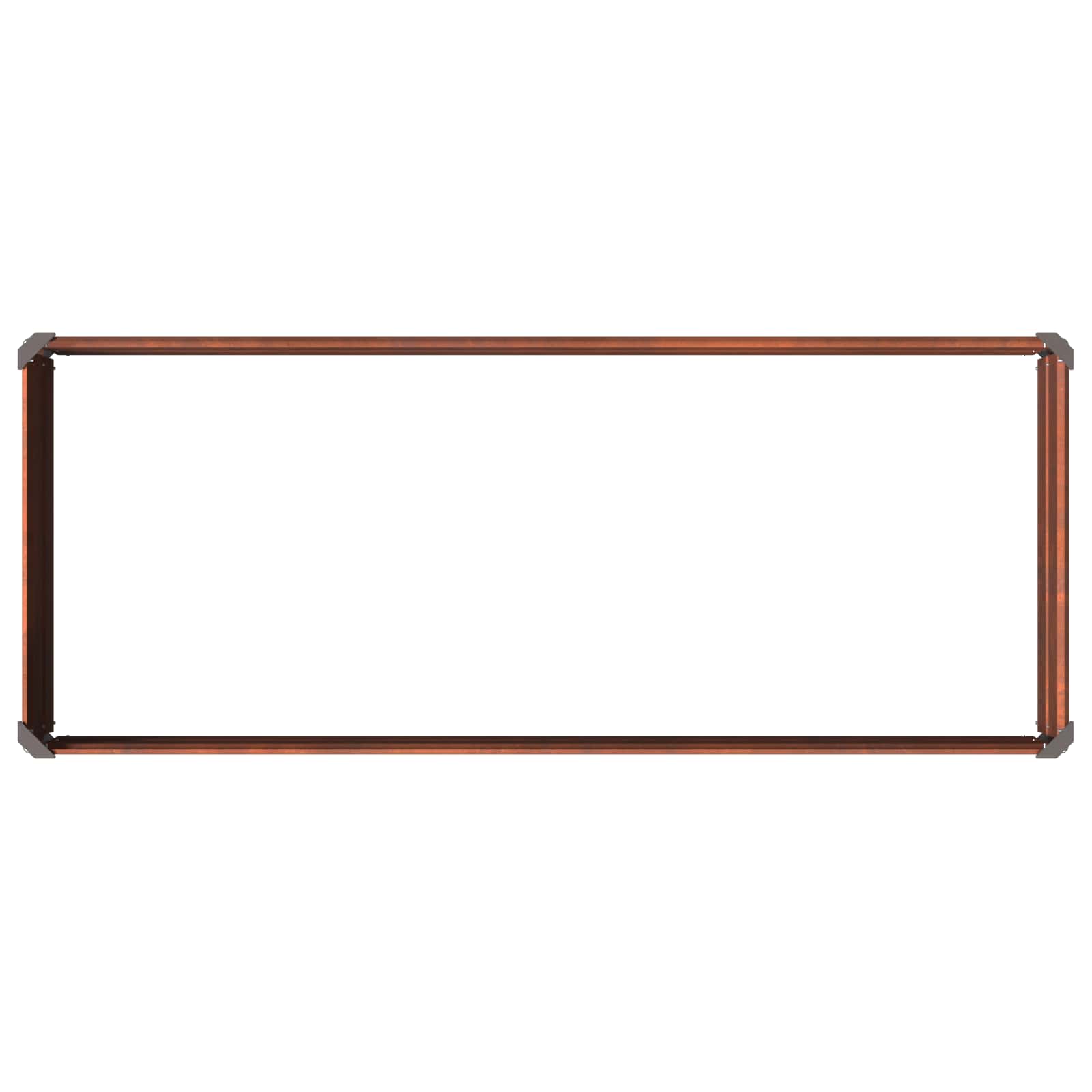 vidaXL Podniesione Łóżko Ogrodowe Rdzawy 100 x 40 x 24 cm tektura
