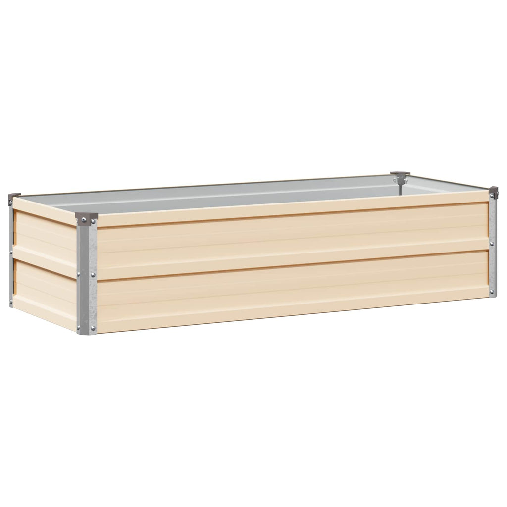 vidaXL Podniesione Łóżko Ogrodowe Kość słoniowa 100 x 40 x 24 cm