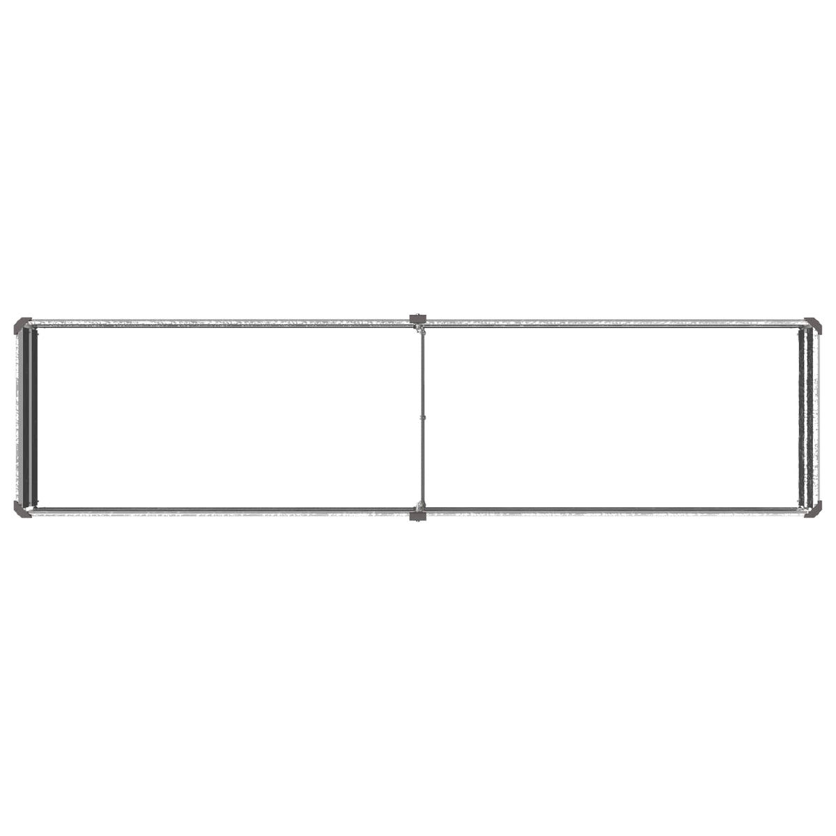 vidaXL Podniesione Łóżko Ogrodowe srebrny 160 x 40 x 24 cm Ocynkowany