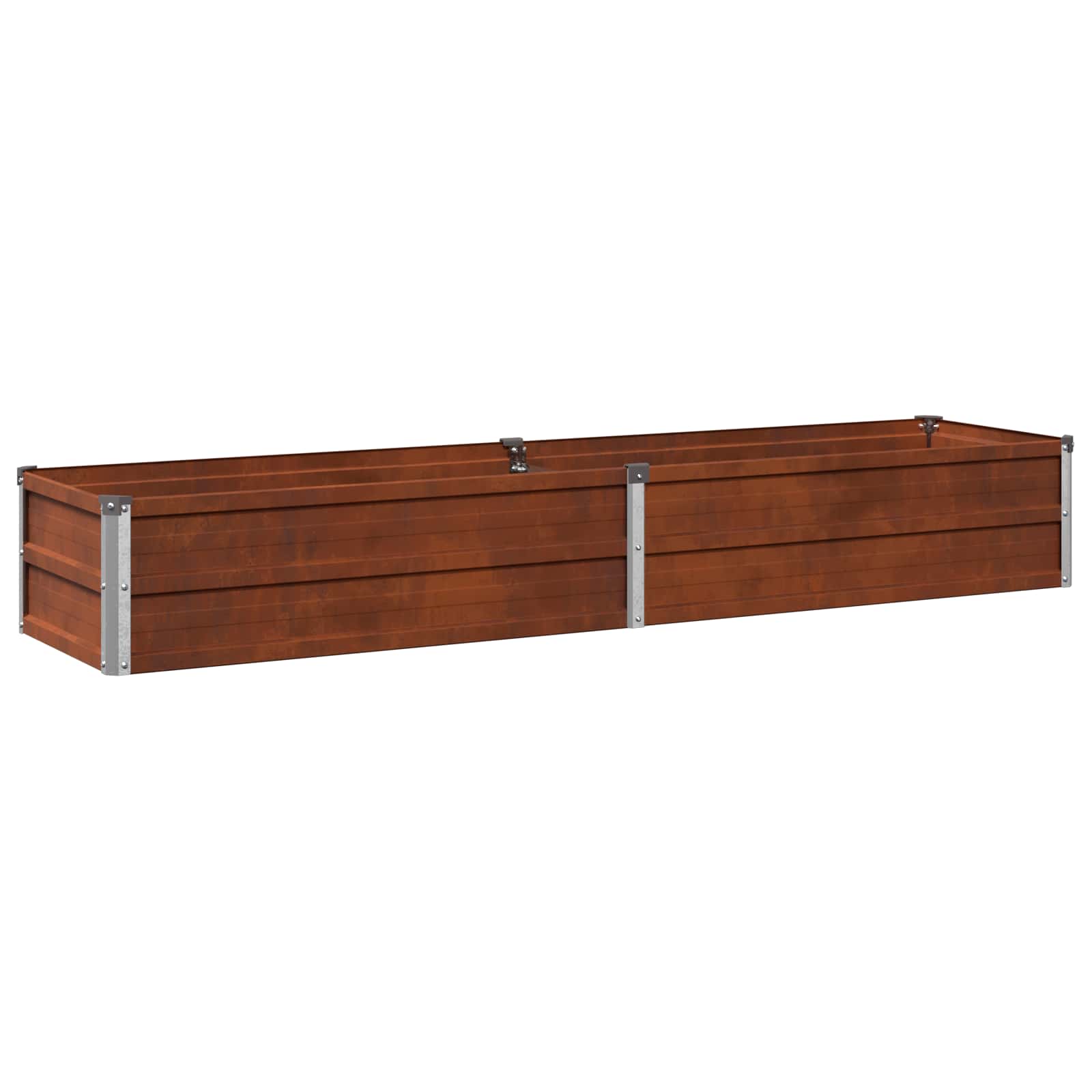 vidaXL Podniesione Łóżko Ogrodowe Rdzawy 160 x 40 x 24 cm tektura